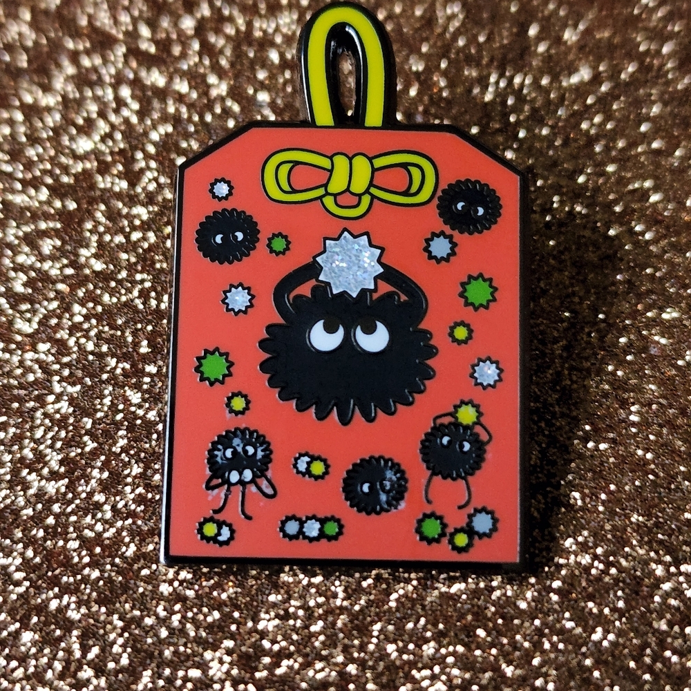 3/$20 Omamori Soot Sprite Amulet Spirited Away Hard Enamel Pin